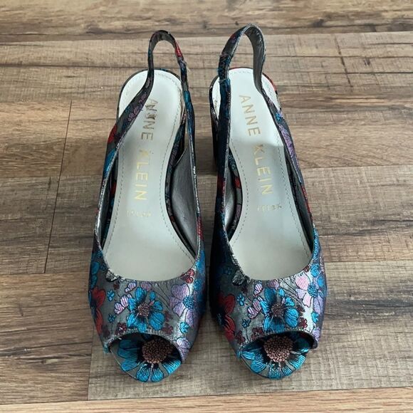 Anne Klein iflex Maurise Floral Sling Back Shoes Sz 7.5 - Picture 8 of 14